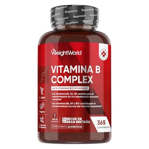 Vitamina B Complex con Vitamina C 365 Comprimidos Veganos Para 1 Año - Complejo B Completo con B1, B2, B3, B5, B6, B7 (Biotina), B9 (Ácido Fólico) y B12