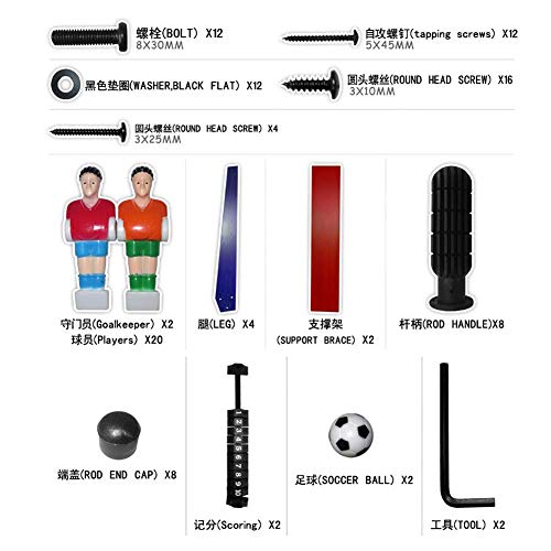 Suuim Professioneller Kickertisch mit 8 Griffen, Fußballtisch aus Holz in Wettbewerbsgröße, Tischfußballspiel für Kinder und Erwachsene zu Hause – Bild 8