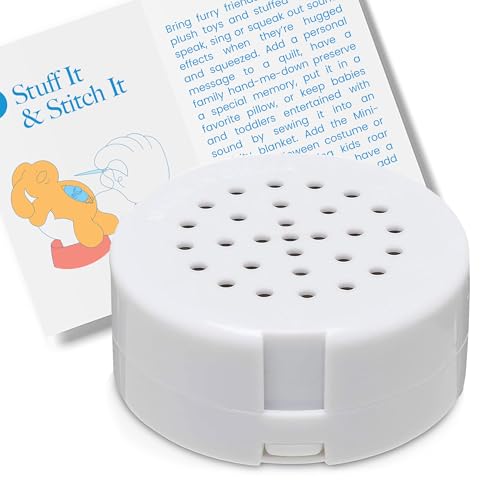 VOICEGIFT Mini-Me 60-Second Multi-Message Audio Recorder for Plush Toys Quilts Pillow Crafts Playful Mini Voice Gift Inserts for Custom Sound Gifting & DIY Projects 1-Pack