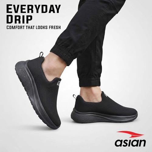 Image of ASIAN Wonderwalk-11 Men's Walking Shoes | Ultra-Light Slip-On Comfort with Cushioned Sole | Breathable, Stylish, Perfect for Work, Travel & Daily Use
