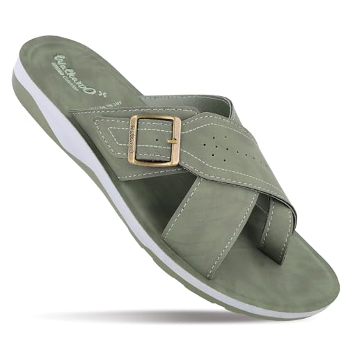Image of WALKAROO Men's Fashion Sandals with Cushion Sole, Toe Rings, Woven Straps with Buckle and Lightweight - WE1352