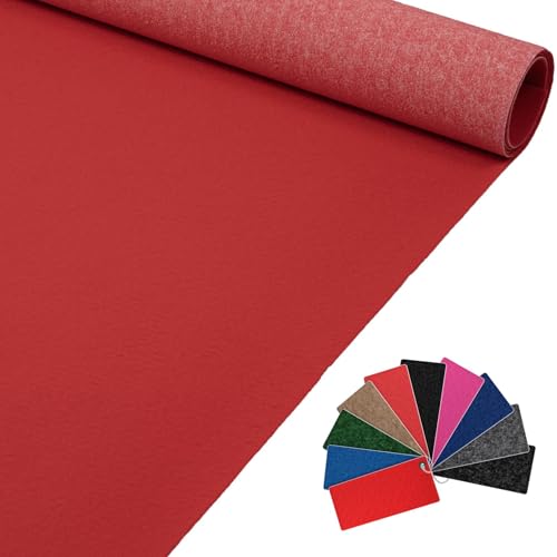 Messeteppich Event Teppich Teppich Läufer Meterware Hochzeitsteppich Empfangsteppich VIP Alex Läufer Flur 200 x 140 cm Ziegelrot