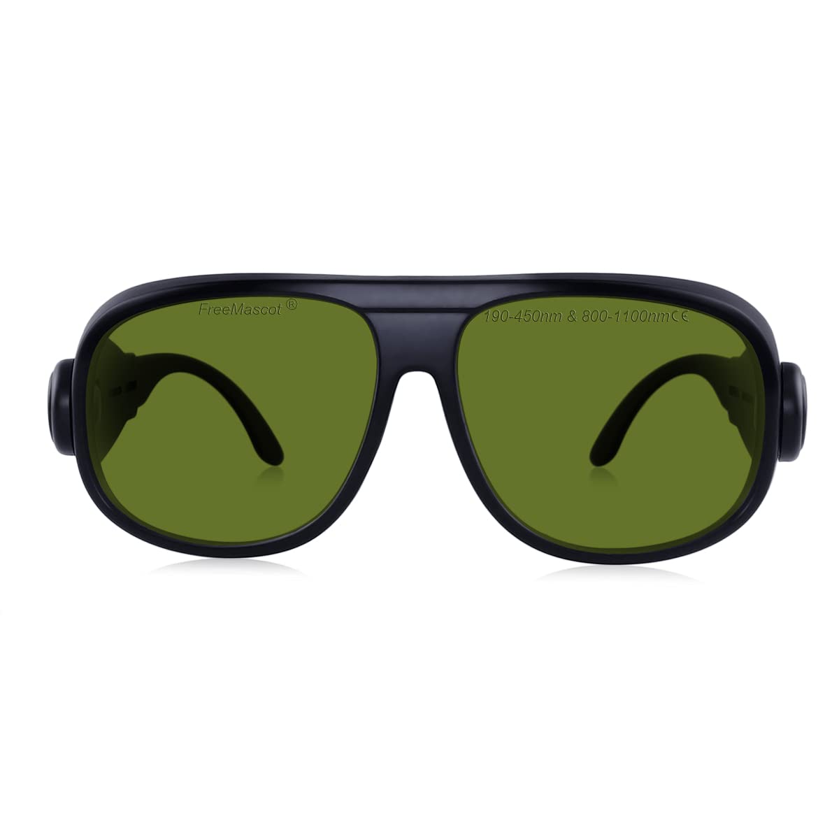 FREEMASCOT Professionelle Laserschutzbrille OD 8+, 190 nm-450 nm/800 nm-1100 nm, Wellenlänge, für typische 405 nm, 445 nm, 808 nm, 980 nm, 1064 nm, 1080 nm Laserlicht