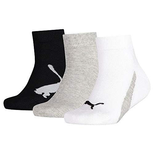 PUMA Children Unisex Kids Bwt Quarter Socken, White / Grey / Black, 23-26...