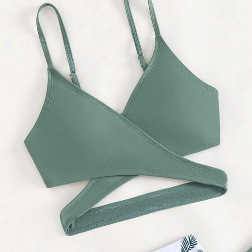 Girls' 3 Piece Swimsuit Tropical Print Cute Bikini High Waisted Bathing Suit with Cover Ups Shorts Swimwear 3-12Y3