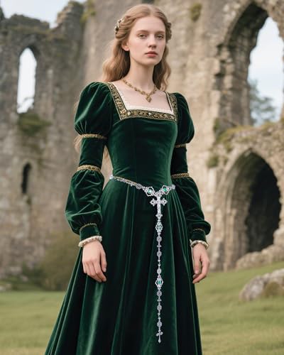 Renaissance Chain Belt for Women - Vintage Gothic Medieval Belts, Metal Celtic Fairy Waist Chain Belt for Halloween Party2