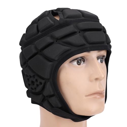 Oreilet Soft Helm, Eva Schwamm Rugby Headguard Youth Scrum Cap für, Kopfschutz mit Verstellbarem Riemen für Fußball, Radfahren, Baseball, Fußball (M)