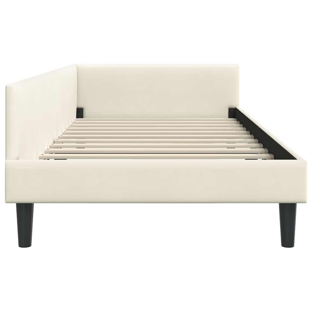 Aksamitna narożna minimalistyczna Biały 90x200 cm