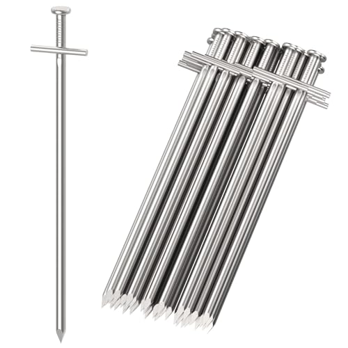 YAOBLUESEA 50x Zeltheringe Stahl für Harte böden Felsbodenheringe Sturmsicher 23cm Lange Anti-Rost Heringe Erdnägel Zeltnägel für Camping Outdoor für Harte Böden Normalen Ø4mm Vorzelt Heringe