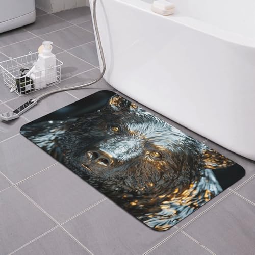 Tapis de bain antidérapant 50 x 80 cm de qualité supérieure lavable - 3