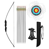 DOSTYLE Bow and Arrow Set for Children Outdoor Youth Recurve Junior Archery Training for Kid Teams Game Gift