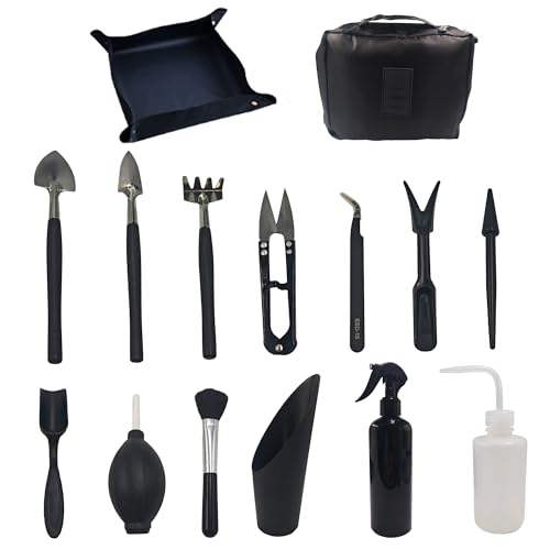 Kit de herramientas para suculentas 15 piezas con bolsa organizadora miniatura 1