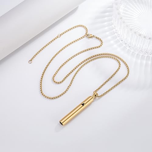 Breathing Easy Necklace, Mindfulness Breathing Stainless Steel Pendant for Stress Relief, Anxiety Management & Smoking Cessation Aid, Intricate Engraving for Men Women4