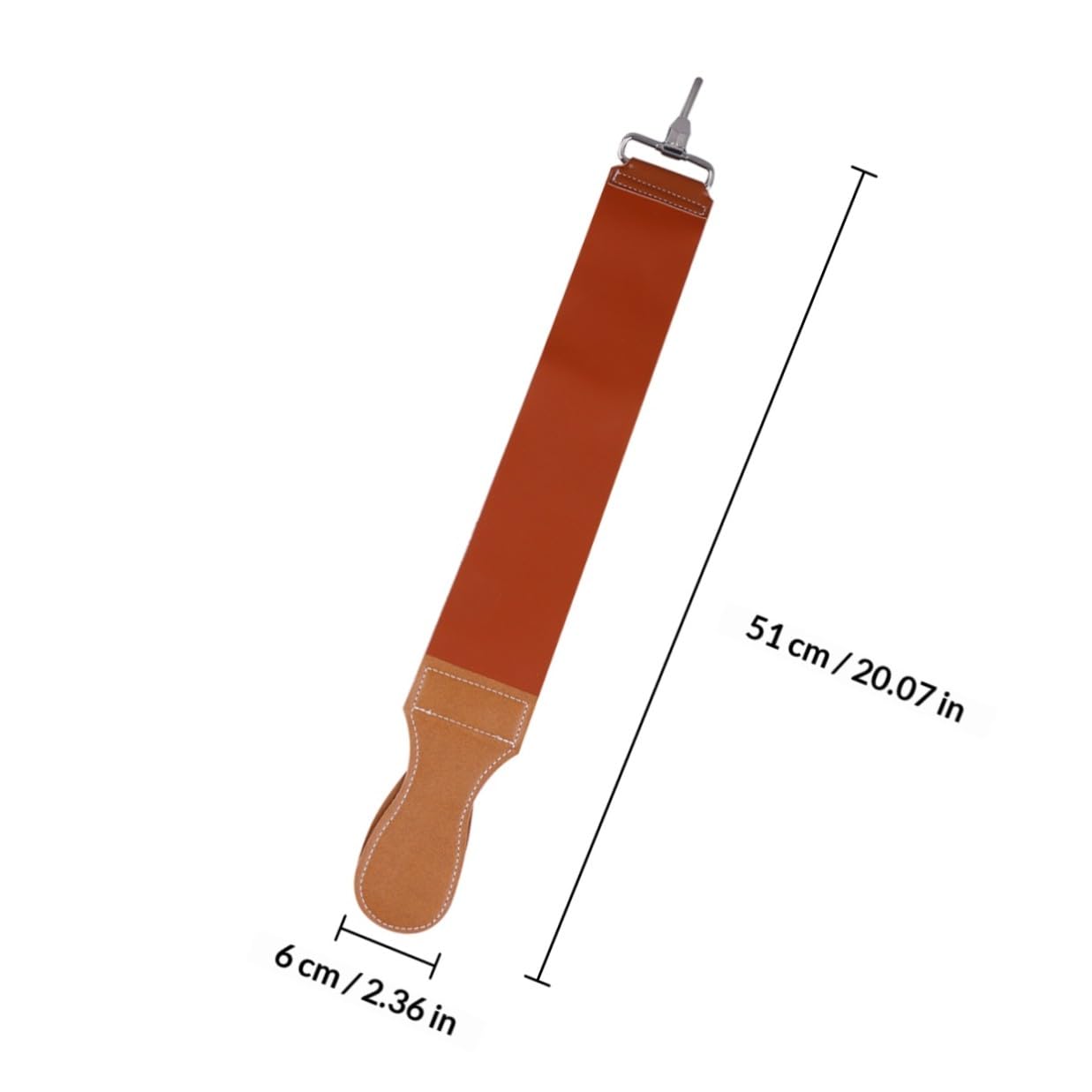 SEWACC Leather and Canvas Double-layer Razor Strop Strap for Straight Razor Sharpening, Barber Strop with Hanging Buckle for Men's Shaving Accessories