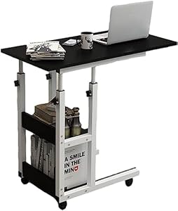 WJFTODAY Überbetttisch mit Rollen Tabletttisch