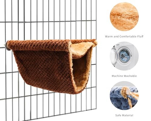 Image of Rat Cage Accessories, Rat Hammock with Warm Soft Fluff, Rat Hammock for Cage, Birds Nest, Sleeping Bed, Cage Accessories for Rat, Hamster, Squirrel, Conure, Sugar Glider, Small Guinea Pig