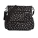 Kiwisac City Kiwi Silver Bolso para Carro de Bebé Universal | Color Negro con Estampado Gris | Bolso Organizador, Bandolera Ajustable y Cintas de Sujeción 36x12x34 cm