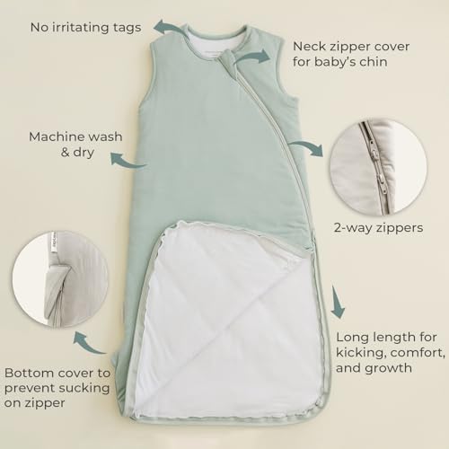 Sleep Sack 0.5 Tog - Rayon made from Bamboo Baby Sleeping Bag, Wearable Blanket, Unisex4