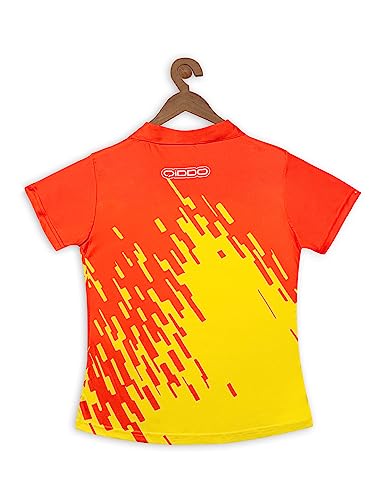 Image of Qiddo Sports Jersey for Girls, Kids Sportswear T-Shirts, Stylish Polo V Neck Half Sleeve Tees for Children