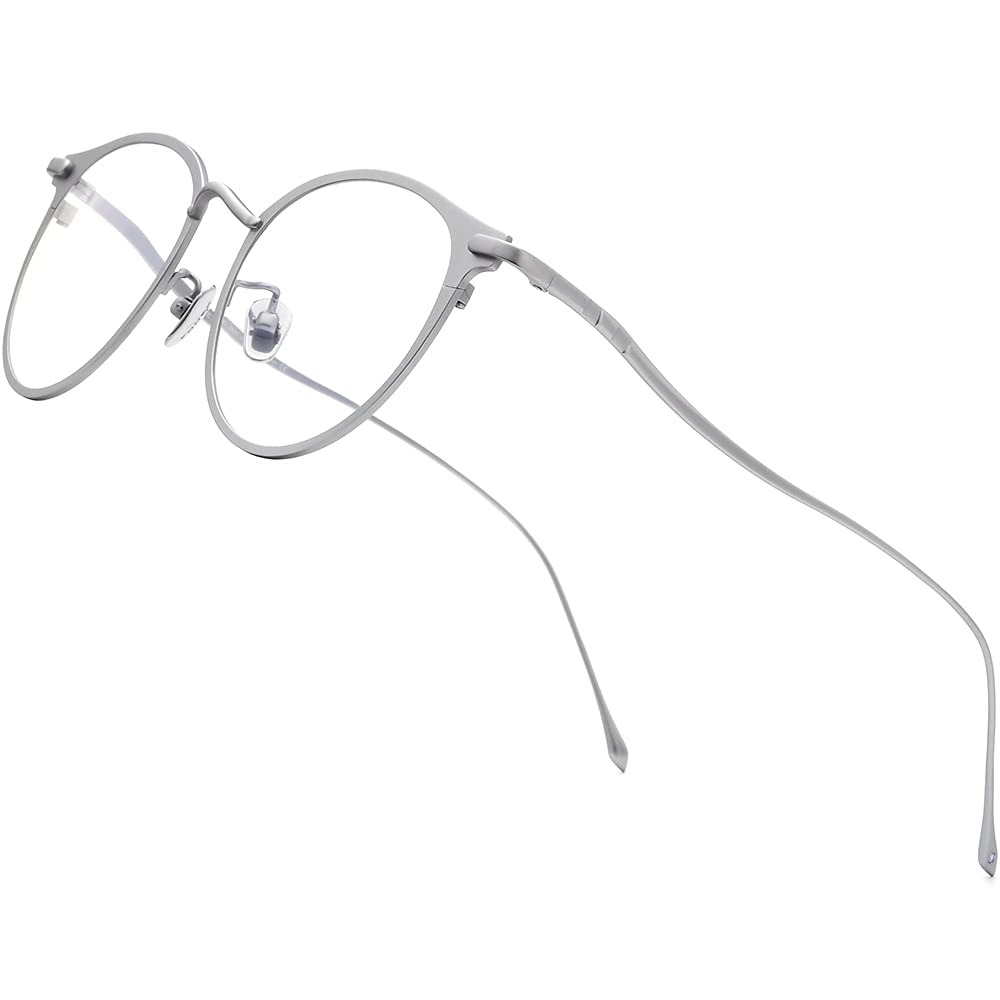 FONEX Titanium Glasses Frame, Women Round Myopia Optical Eyeglasses 8509