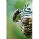 dobar® Meisenknödelhalter - Futterspirale für Meisenknödel - Vogelfutterspender aus Metall - Futtersäule für Wildvögel für Garten/Terrasse/Balkon - Ø 7,5 x 11 (26,5) cm - Grün