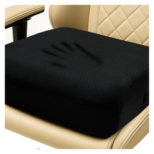 Coussin de siège voiture en mousse à mémoire de forme noir extra épais 3en1