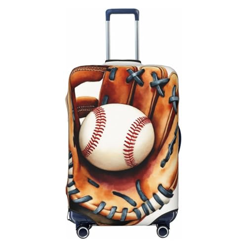 MADELSEN Baseball Glove With Ball Luggage Cover Anti-Scratch Travel Suitcase Covers Elastic Washable Protector With Concealed Zipper For 18-32 Inch Luggage Large