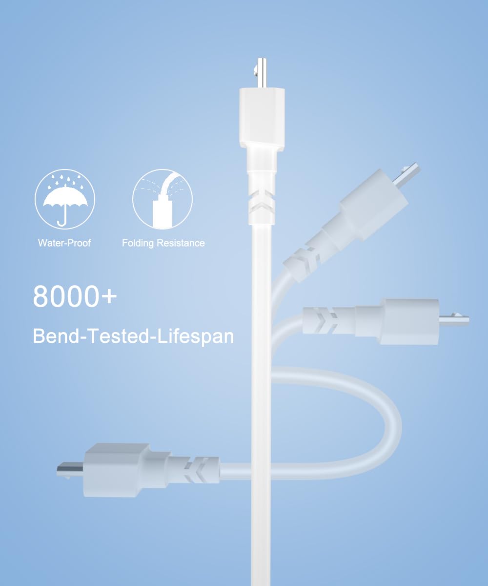 Câble Chargeur 3 Mètres Pour Caméras Blink XT & XT2 - Kit Complet Avec Adaptateur Mural, Brique Et Micro-USB à 90° étanche