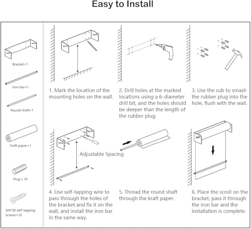 Dispensador de papel kraft para montaje en pared cortador portarrollos de 37 cm 8