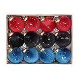 Fluwelen kerstversieringen, 12 stuks, 6 cm, gevlokt bal, onbreekbare, neutrale kerstballen, set voor kerstboom, hangende decoraties, vakantie, thuis, feest, decoratie