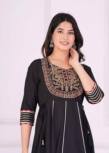 Image of JG JAI GOVINDAM Cotton Anarkali Indian Kurti for Women Pakistani Wedding /Party Wear Designer Style Anarkali Suit for Women