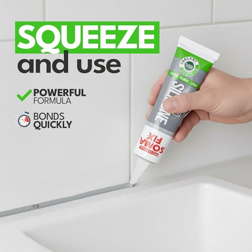 Image of Gray Silicone Caulk (No Gun Needed) Flexible & Waterproof Caulking Tube | Silicone Sealant for Bathroom, Kitchen, Aquarium, Sink, Window, Countertop - 1.7 fl.oz