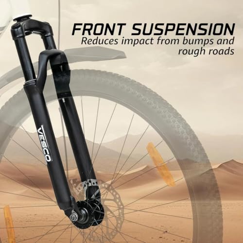 Image of VESCO Leopard 29T MTB Cycle for Men | Suspension, Disc Brakes | Dual Disc Breaks | Front Suspension | Threadless Alloy Handle
