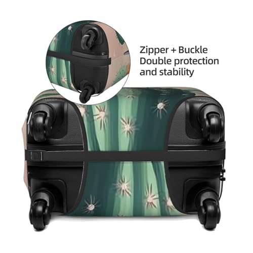 Cute Cactus Elastic Travel Luggage Cover, Washable Spandex Suitcase Protector, Anti-Scratch Fits 18-32 Inch4