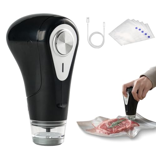 Vesta Precision Handheld Vacuum Sealer, Compact Rechargeable Food Sealer for Zipper Bags & Containers, 2000mAh Powerful 60kPa Suction Cordless Vacuum Sealer for Freshness Preservation