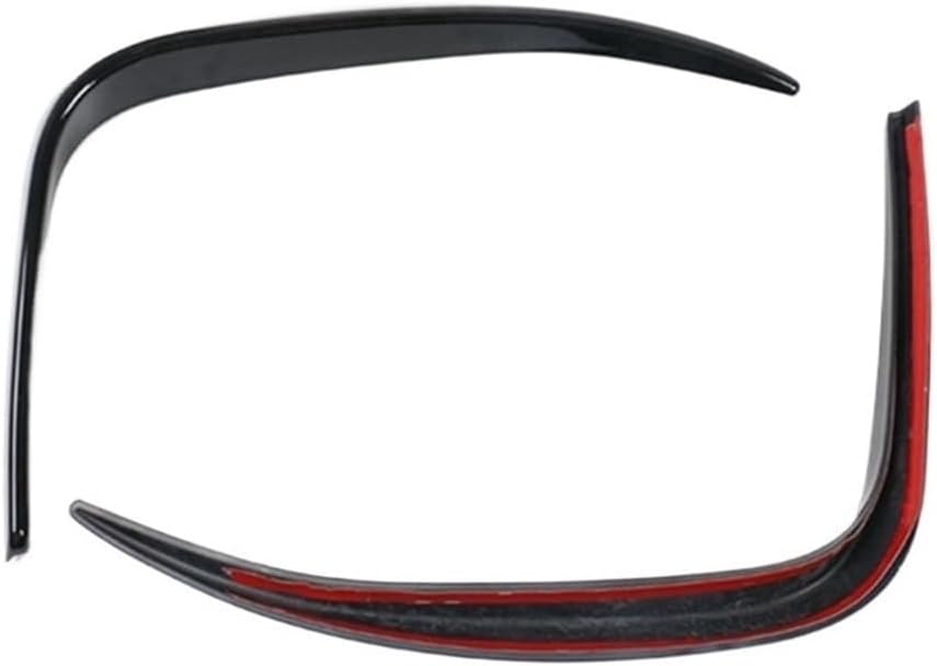 1 Pair Front Bumper Spoiler Cover Glossy Black for Mustang Mach-E 2020 2021 2022