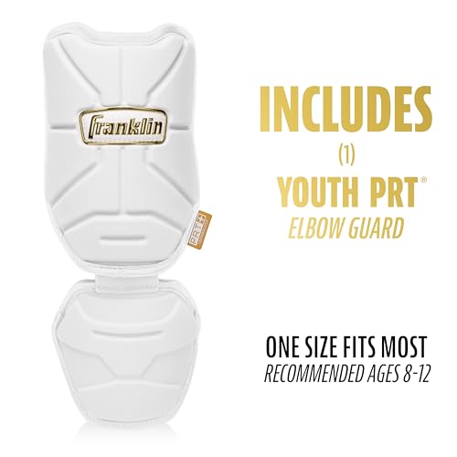 Franklin Sports PRT Baseball + Softball Elbow Guard - Youth - White/Gold - image 2