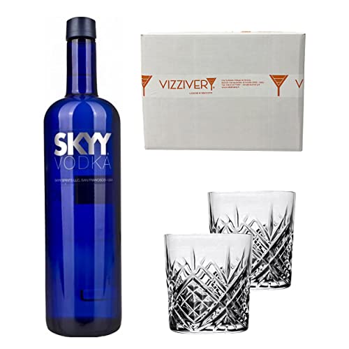 SKYY Vodka 40% Vol. 1000 ml - Due Bicchieri In