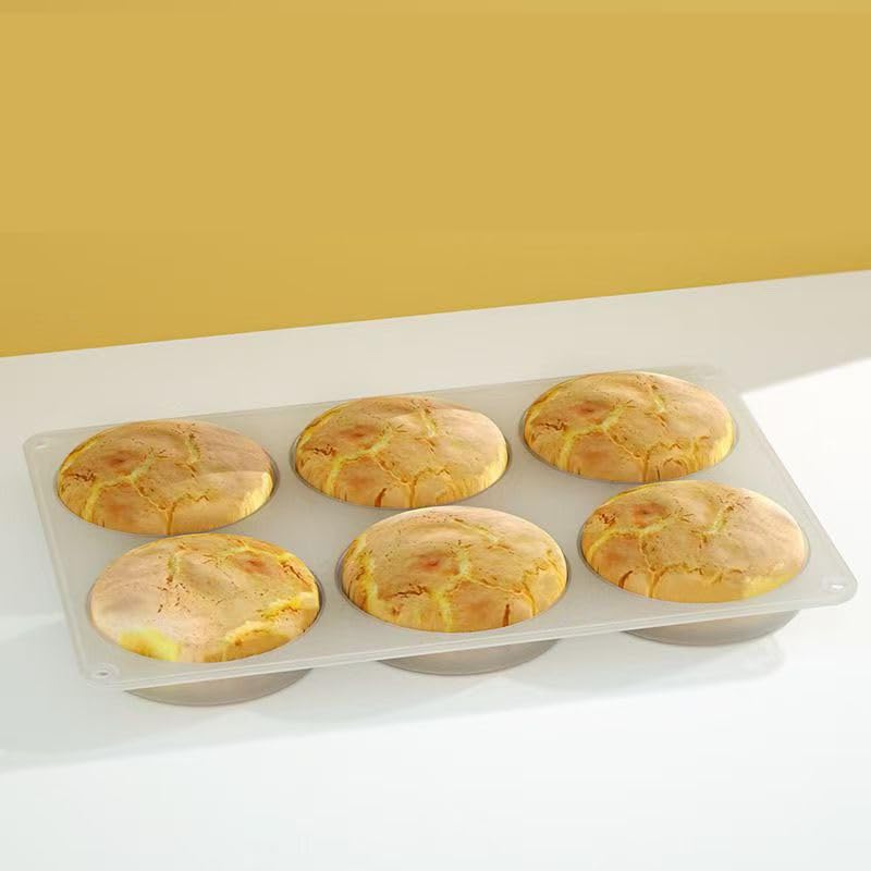 Moules en Résine Grands Moules en Silicone à 6 Cavités Moules Ronds en Silicone pour Dessous de Verre en Résine, Résine époxy, Décoration de la Maison