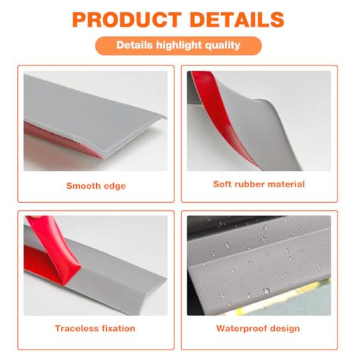 Image of HASTHIP 1M /39 Window Water Stopper-Silicone Door Gap Filler SelfAdhesive | Window Sill Rain Protector for Home Door Gap Filler Rubber Over Door And Window Drip Cap Rain Deflector, Edge Seal Strip