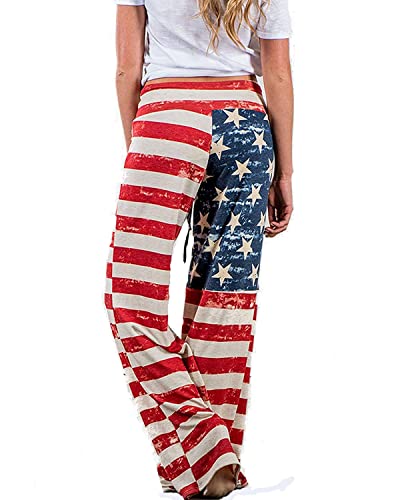 Image of NEWCOSPLAY Women's Comfy Pajama Pants Casual Drawstring Palazzo Lounge Wide Leg Pants