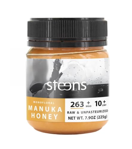 Steens 100% Pure New Zealand Raw Manuka Honey, MGO 263+ UMF 10+, 7.9 oz