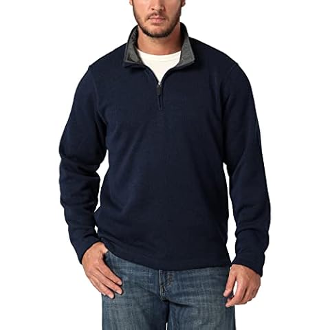 Wrangler Authentics Men's Long Sleeve Fleece Quarter-Zip Cover