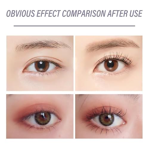 Iron Wand Mascara, Iron Wand Mascara Metal Rod Mascara 3D Curling Eyelash Iron Mascara, Iron Wand Curling Mascara, Long-Lasting, Waterproof (Black + Brown) - Image 6