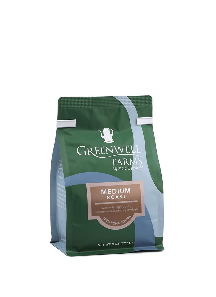 Greenwell Farms 100% Hawaiian Kona Coffee - Medium Roast, Ground, 8oz