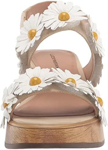 Lucky Brand Women's Juleii Daisy Platform Sandal, Stucco, 11 | Image 1