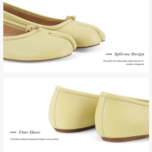 Image of Tabi Shoes Women Split Toe Shoes Wide Width Ballet Flats Comfort Casual Work Shoes for Women Office