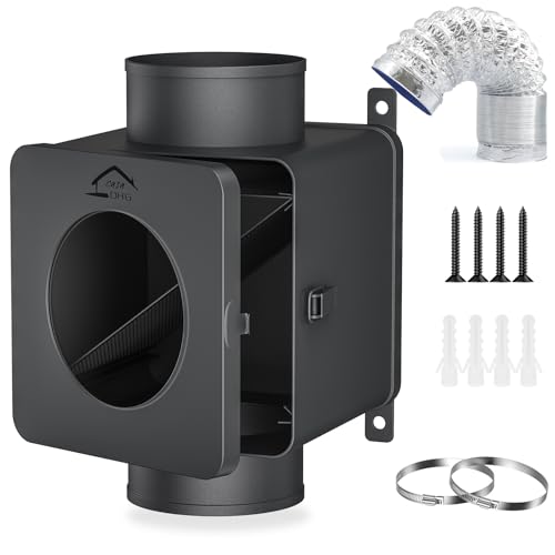 CASADHG Metal Dryer Duct Lint Trap Indoor Dryer Vent Kit with Lint Catcher Secondary Lint Trap with 4inch 8FT Dryer Vent Hose 2 Clamps Lint Trap for Electric Dryers Vent and Gas Dryer Vent