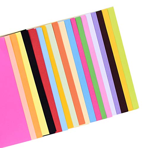 Colored Paper, Colored A4 Copy Paper, Crafting Decorating Cut-To-Size Paper 100 Sheets 20 Colors For Diy Art Craft (20 * 30Cm) #TOP1
