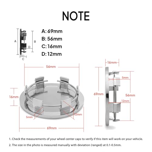 Cache-moyeux 56mm pour remplacer et rénover les jantes Audi